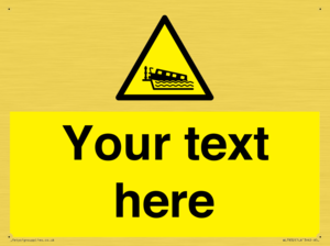 Custom warning grounding narrow boat on lock cill